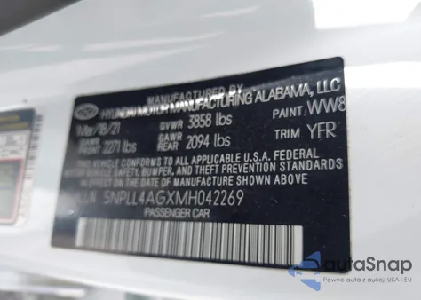 2021 Hyundai Elantra Se из США, поврежденный, VIN 5NPLL4AGXMH042269